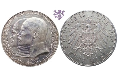 5 mark, 1904. Philipp I Ernst Ludwig