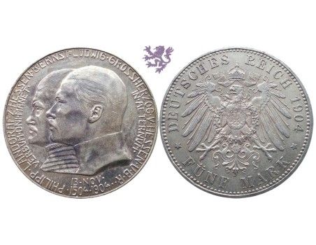 5 mark, 1904. Philipp I Ernst Ludwig