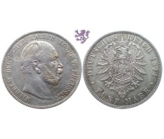 5 mark, 1874. Wilhelm I