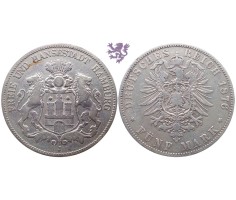 5 mark, 1876. Hamburg