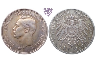 5 mark, 1899. Ernst Ludwig Grosherzog