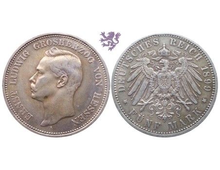 5 mark, 1899. Ernst Ludwig Grosherzog