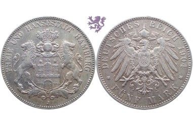 5 mark, 1904. Hamburg