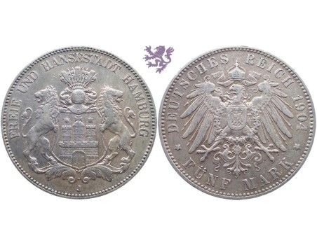 5 mark, 1904. Hamburg
