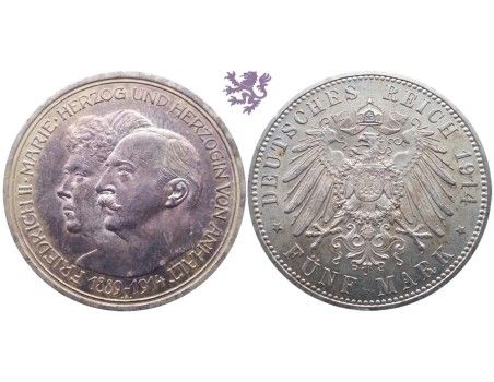 5 mark, 1914. Friedrich II&Marie