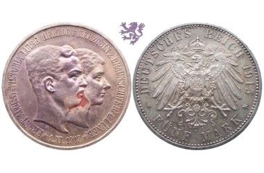 5 mark, 1915. Ernst I&Luise