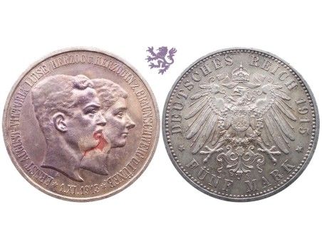 5 mark, 1915. Ernst I&Luise