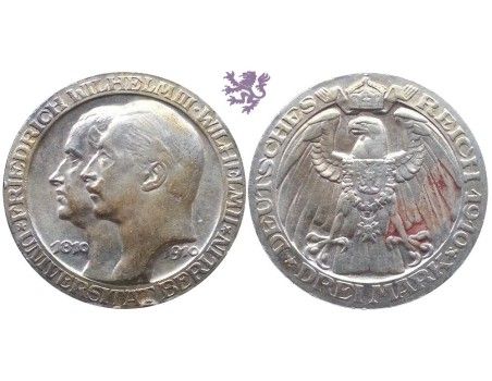 3 mark, 1910. Friedrich&Wilhelm III