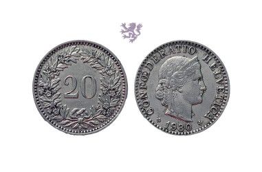 20 rappen, 1930.
