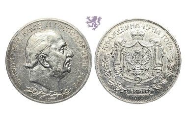 2 perpera, 1910.