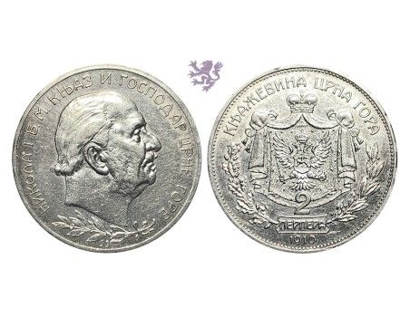 2 perpera, 1910.
