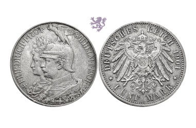 5 mark, 1901. Wilhelm II