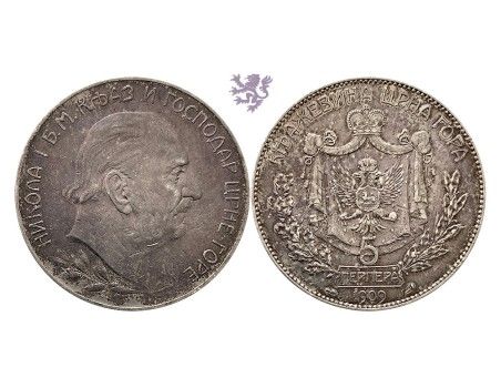 5 perpera, 1909., Montenegro