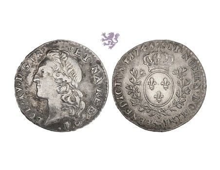 ⅒ Ecu, 1746 Pau, Louis XV