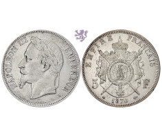 5 francs, 1870., Napoleon III