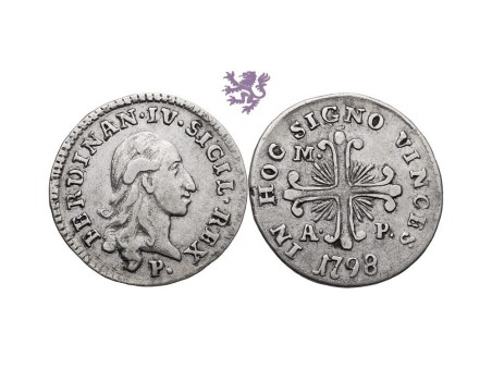 0 grana, 1798. Ferdinand IV, Italian States, Kingdom of Naples