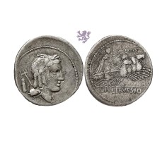 L. Julius Bursio, 85 B.C., AR Denarius