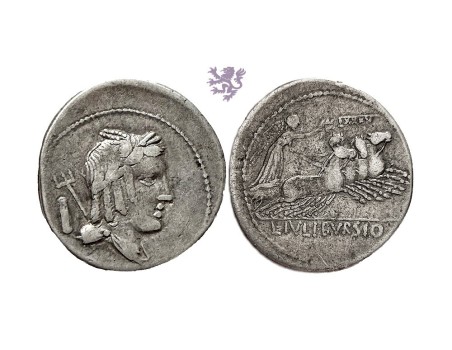 L. Julius Bursio, 85 B.C., AR Denarius