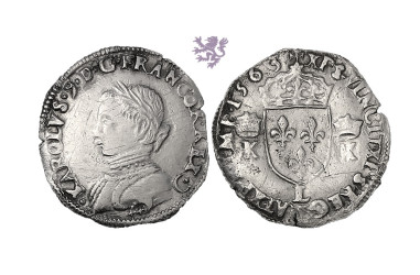 ½ Teston, 1563., Charles IX, Bayonne