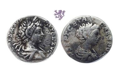 Caracalla and Geta, AR Denarius, 198-217 A.D.