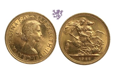 1 Sovereign, 1966., Elizabeth II