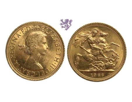 1 Sovereign, 1966., Elizabeth II
