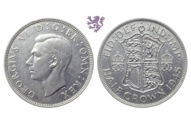 Half Crown, 1945. George VI