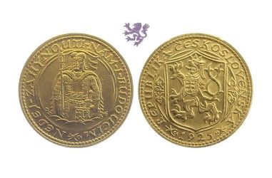 1 Dukat, 1925. Czech lion, St. Wenceslaus