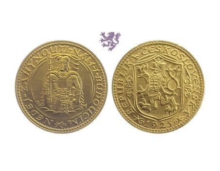 1 Dukat, 1925. Czech lion, St. Wenceslaus