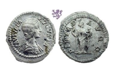 Plautilla AR Denarius, 203 AD.