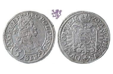 3 kreuzer, 1670. Leopold I