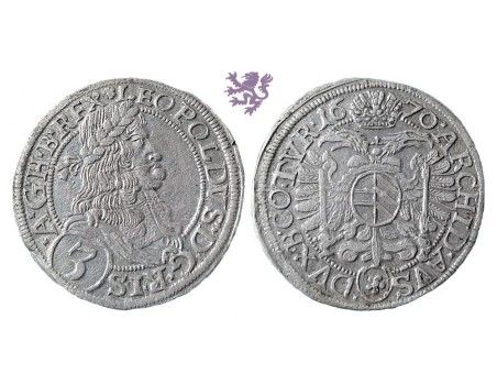 3 kreuzer, 1670. Leopold I