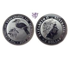 1oz kookabura 2000. 1 dollar Elizabeth II