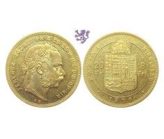 20 Francs / 8 Forint, 1879. Franz Joseph