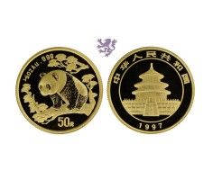 1/2 oz gold Panda, 1997, large date MS