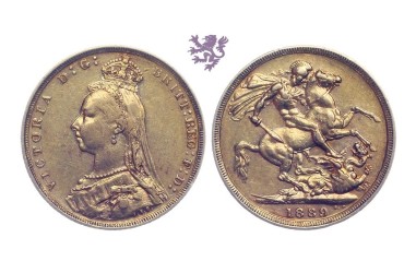 1 gold Sovereign, 1889. Victoria