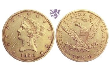 10 dollars, 1894.