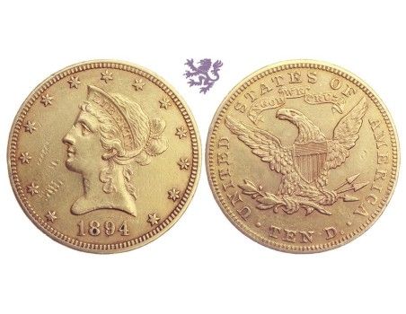 10 dollars, 1894.