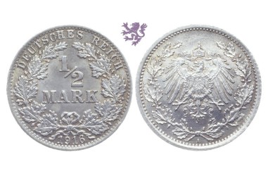 ½ Mark, 1916.