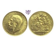 1/2 Sovereign, 1913. Georg V