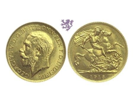 1/2 Sovereign, 1913. Georg V