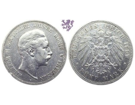 5 Mark, 1907. Wilhelm II