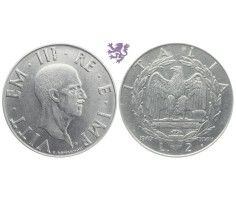 2 Lire, 1940. Vittorio Emanuele III