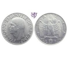 1 Lira, 1940. Vittorio Emanuele III