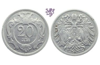 20 Heller, 1907. Franz Joseph I