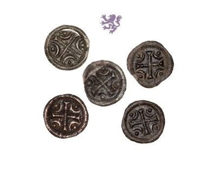 Denar, Bella II 1131 - 1141, Lot 5 pcs