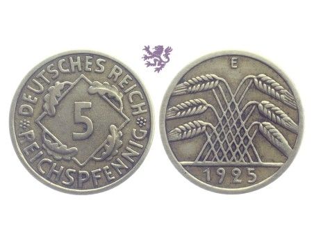 5 Reichspfennig, 1925.