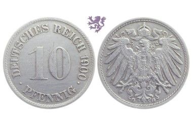 10 Pfennig, 1900. Wilhelm II