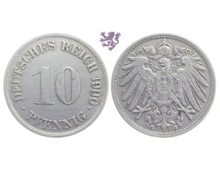 10 Pfennig, 1900. Wilhelm II
