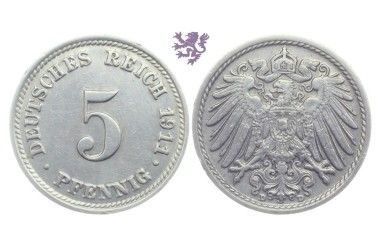 5 Pfennig , 1911. Wilhelm II